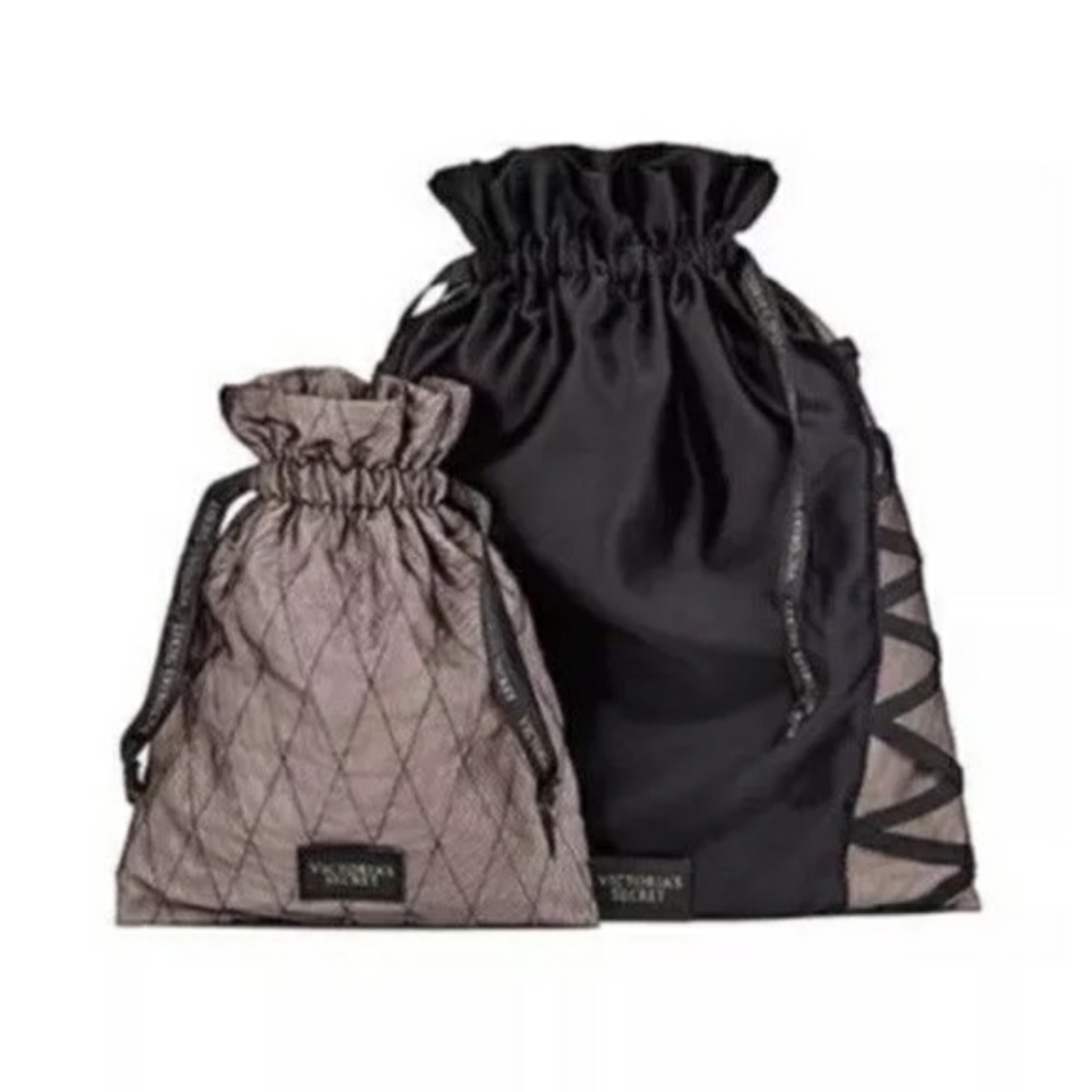 Victoria's Secret satin lingerie bag set